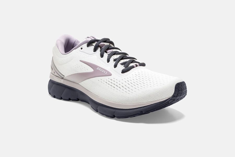 Brooks Trace Road Loopschoenen Dames - Wit/Roze - 486250LJP